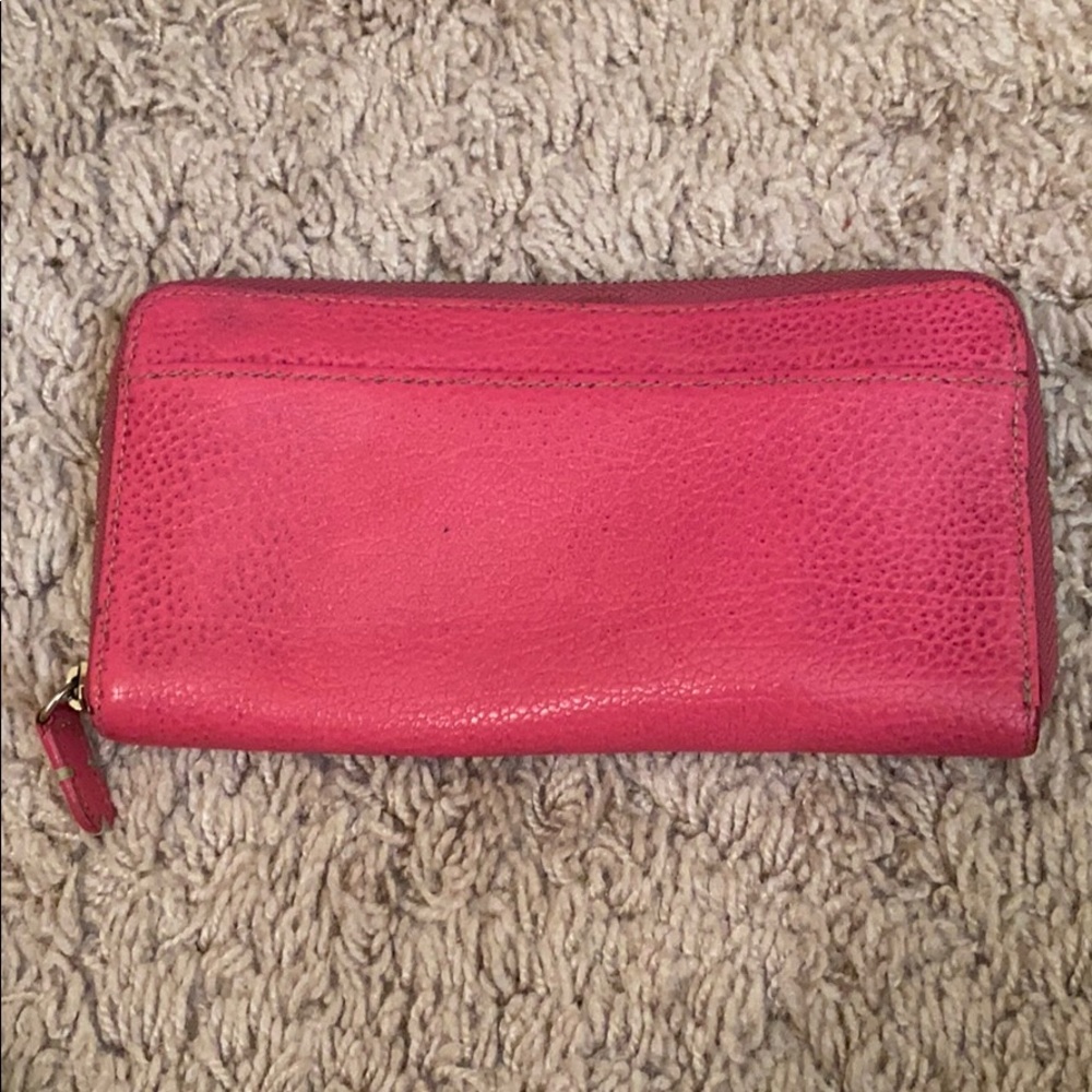 Tusk Pink Wallet with Red Interior